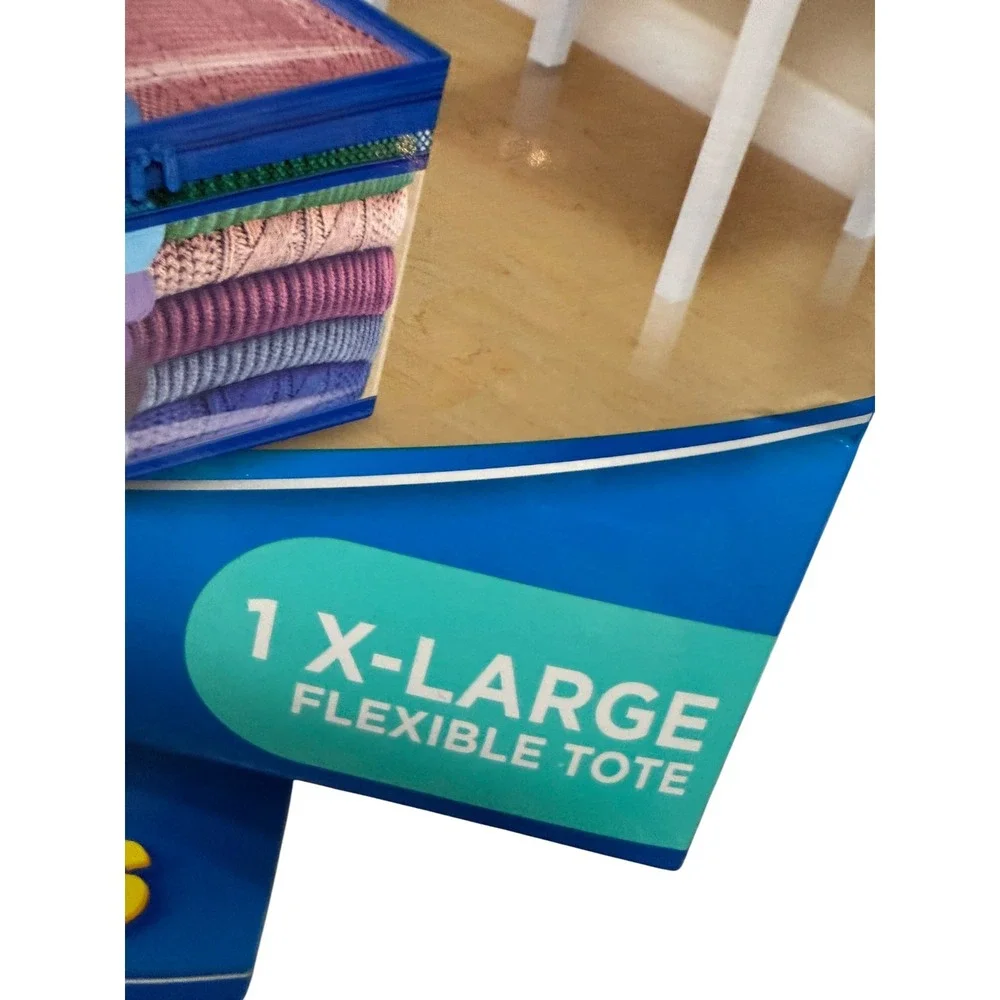4 Boxes Ziploc XL Flexible Storage Totes 10‎ Gallon Extra Large Heavy Duty New